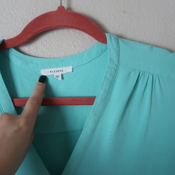 ANTHROPOLOGIE ‘pleione’ teal tunic - Picture 4 of 8